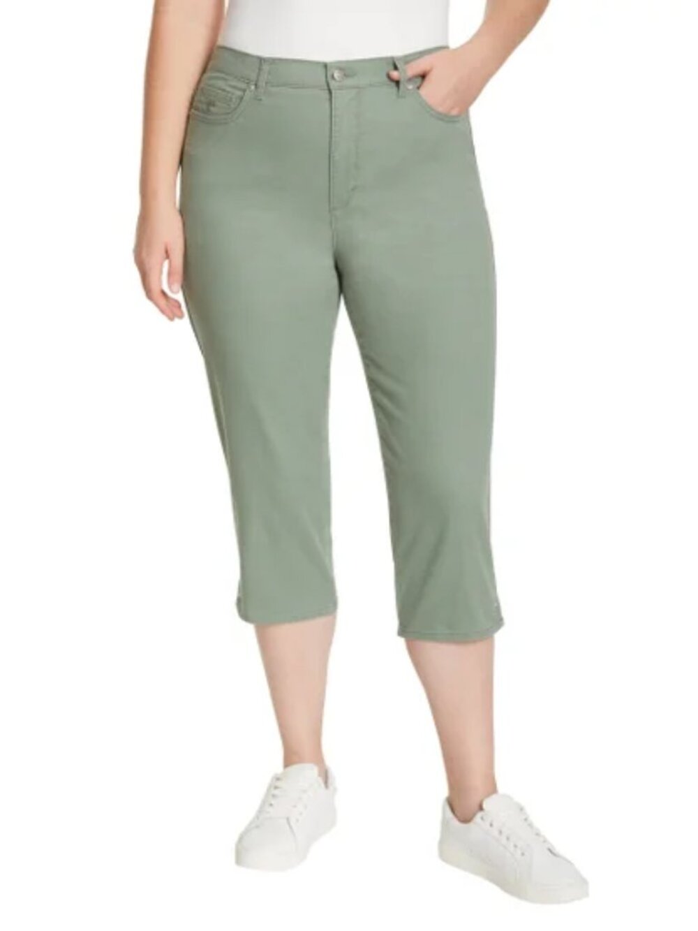 NWT Gloria Vanderbilt Amanda High Rise Capri Jeans Women's Stretch Size 10